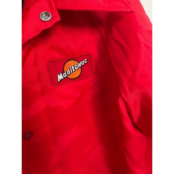 Vintage Red Swingster‎ Snap Front Jacket Manitowoc Lined Windbreaker Men M - Picture 2 of 7